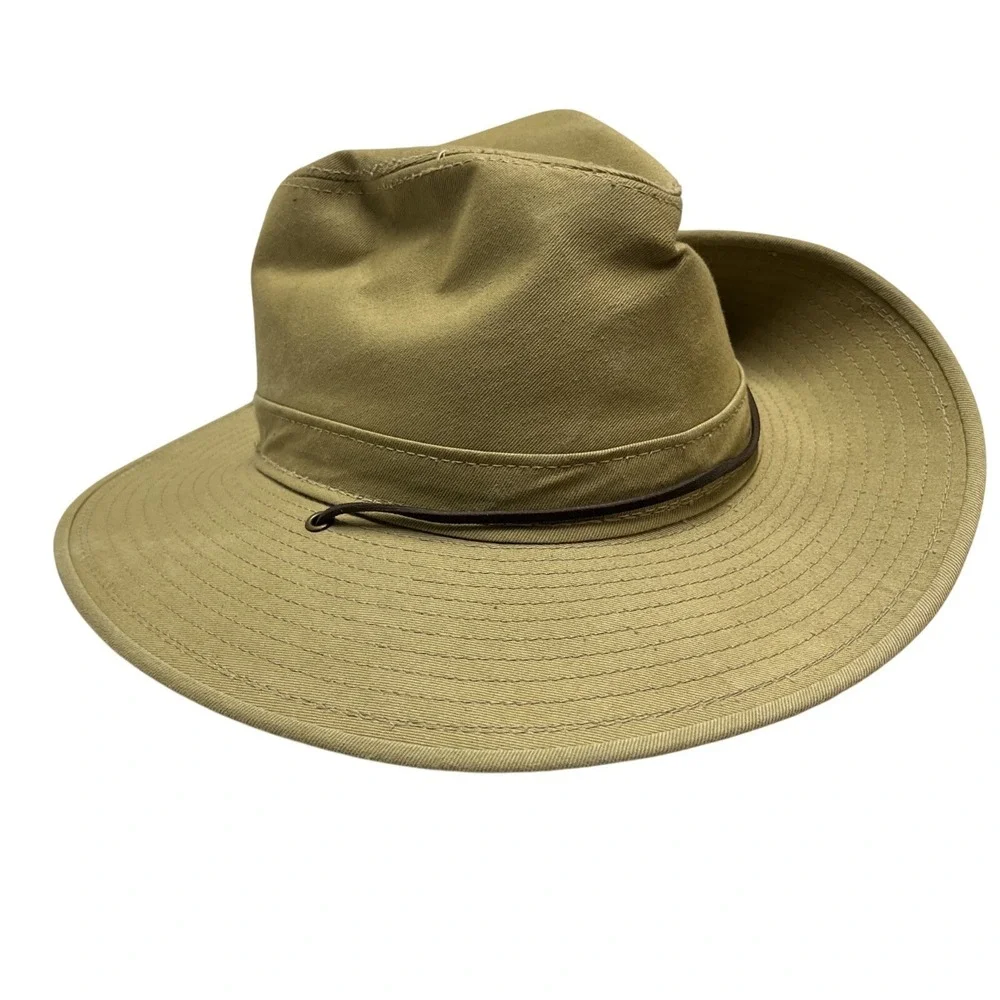 Hensel Oswego Aussie Boonie Hat Brown Cotton Snap Brim Size M‎ Outdoor Hiking